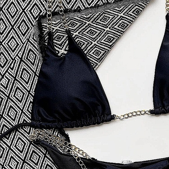 Triangle Chain Link Cheeky Minimalist Bikini - Picture 7 of 10